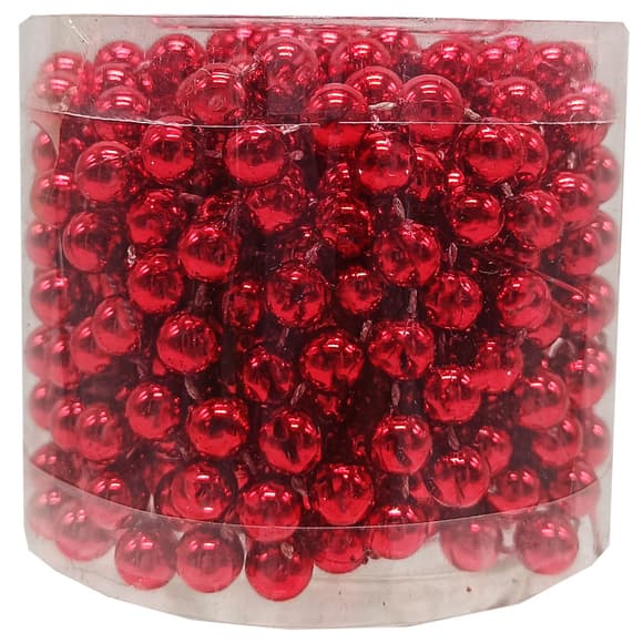 Декоративне намисто на ялинку 8070-8-5м(Gold) 8 мм, 5 метрів