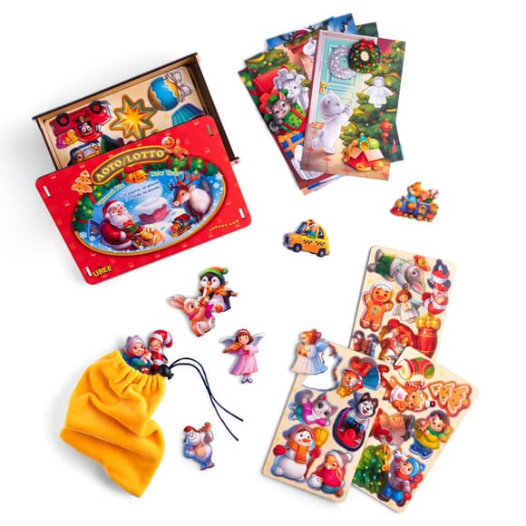 Настільна г ра "Новорічне лото" (ПСД235) PSD235, 48 фігурних фішок