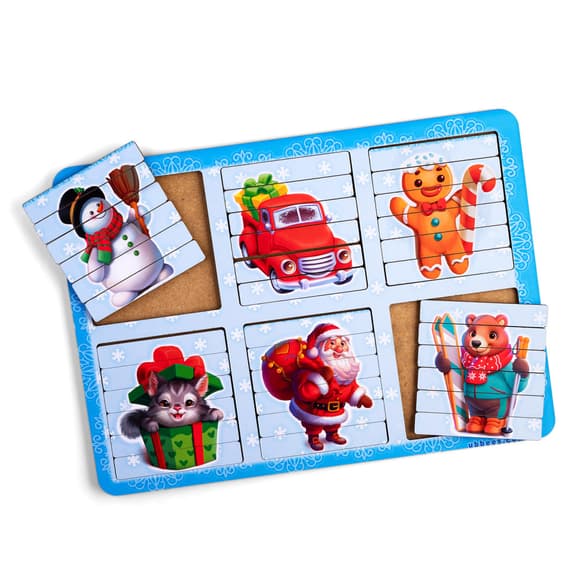 Розвиваючі пазли-палички "Новорічні" (ПСД229) PSD229 двосторонні