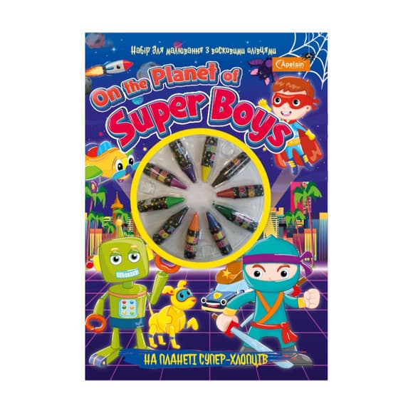 Набір для малювання з восковими олівцями НТ-06