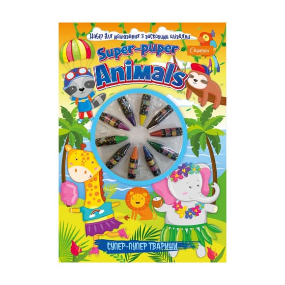 Набор для рисования с восковыми карандашами НТ-06