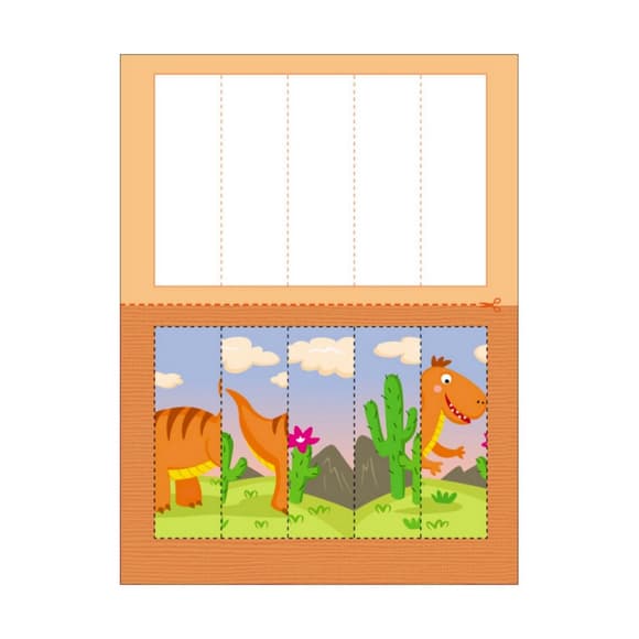 Развивающие тетради "Динозаврики" 20410 пазлы-разрезалки