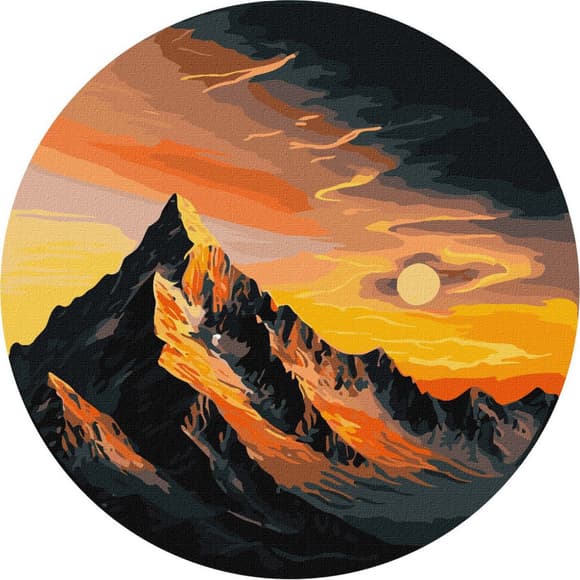 Картина по номерам "Неизвестный край" ©art_selena_ua KHO-R1038 диаметр 33 см