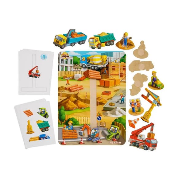 Дерев'яна розвиваюча гра на липучці "Будівельний майданчик" (ПСФ037) PSF037