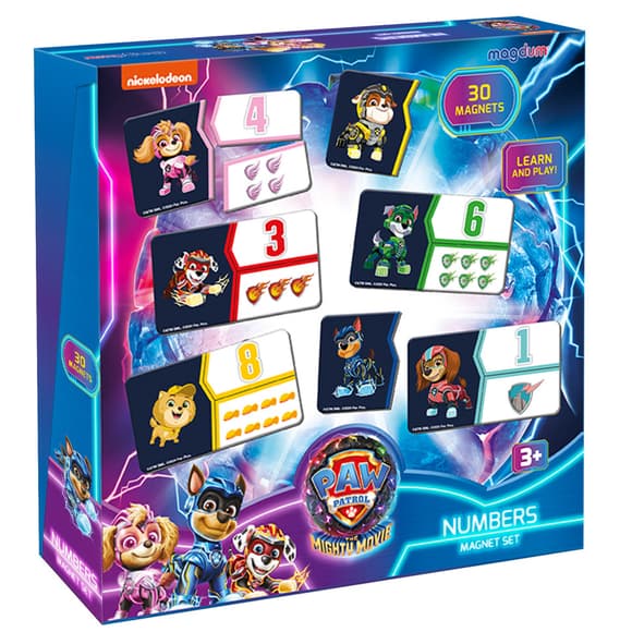 Набір магнітів Щенячий патруль Цифри та рахунок ML4034-22, 30 магнітів