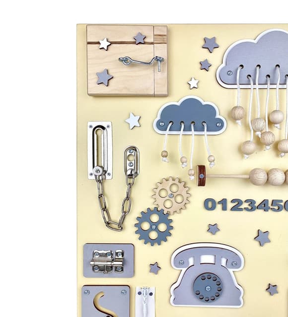 Розвиваюча іграшка для малюків Бізіборд TG100007, 60х40 см, Жовтий