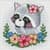 Алмазна мозаїка без підрамника "Квітковий єнот" AMC7729, 30х30см