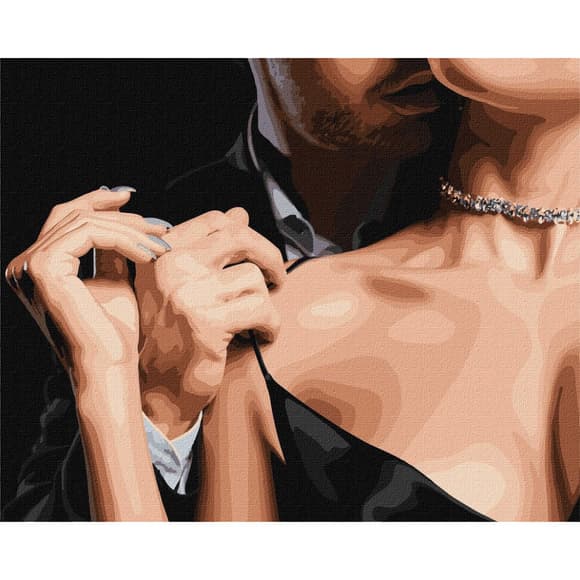 Картина за номерами "Ніжний дотик"  KHO8410, 40х50см                                                