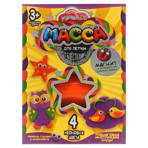 Набір креативної творчості Маса для ліплення "MASTER DO" MMD-02-01, 4 кольори