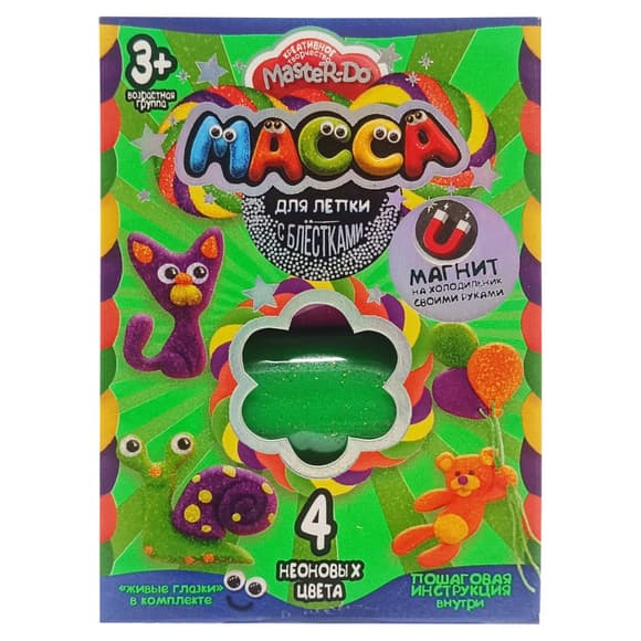 Набор креативного творчества Масса для лепки "MASTER DO" MMD-02-01, 4 цвета