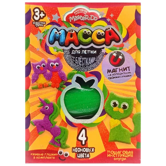 Набір креативної творчості Маса для ліплення "MASTER DO" MMD-02-01, 4 кольори