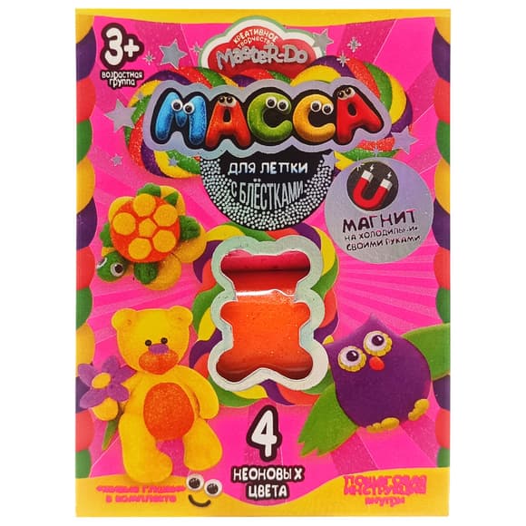 Набір креативної творчості Маса для ліплення "MASTER DO" MMD-02-01, 4 кольори