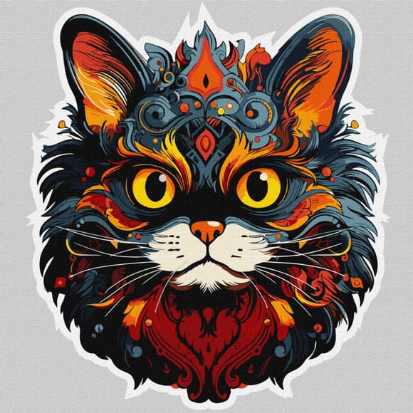 Картина по номерам "Завораживающий взгляд" KHO6564 30х30 см