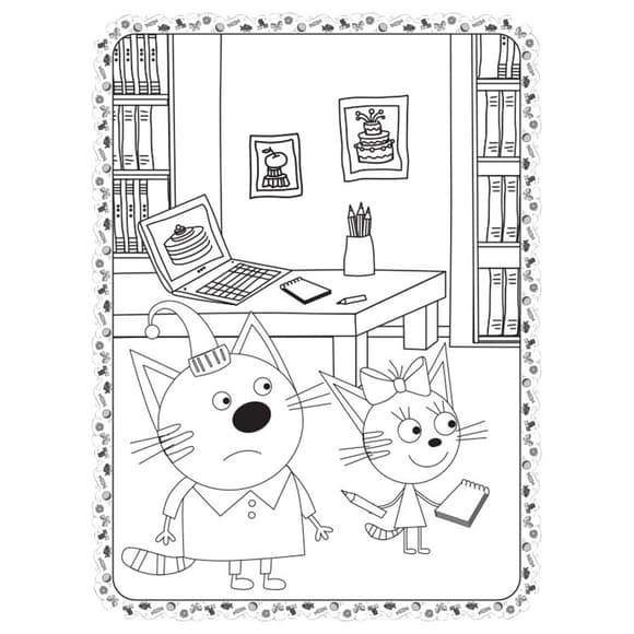 Раскраска для детей Три кота "Киношедевр" 1163012 цветной штрих