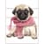 Картина за номерами по дереву "Мопс" ASW240 30х40 см  