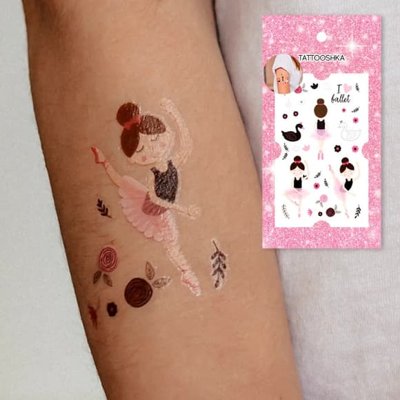 Набор временных татуировок "Балерина" EC-402