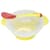 Тарелка на присоске прозрачная MGZ-0100(Yellow) с термоложкой и крышкой