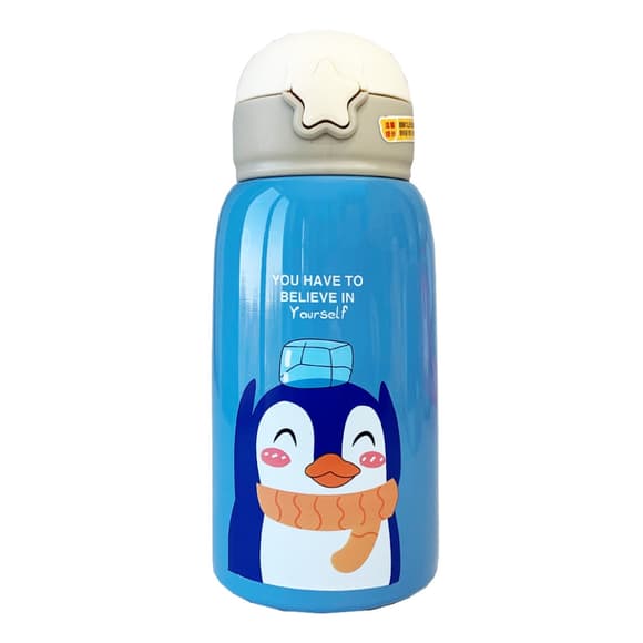 Термос-поильник с силиконовой трубочкой Пингвин MGZ-0311-1, 600 мл 