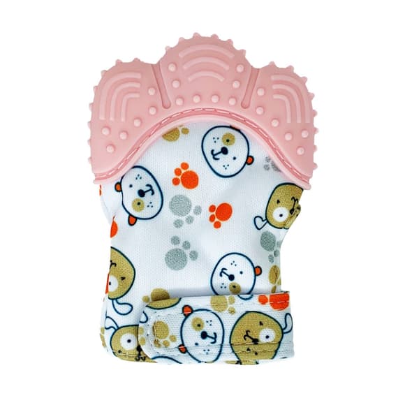 Прорізувач-рукавичка "Лапка" MGZ-0412(Pink) на липучці