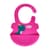 Слинявчик силіконовий "Діно" MGZ-0616(Pink) з кишенею