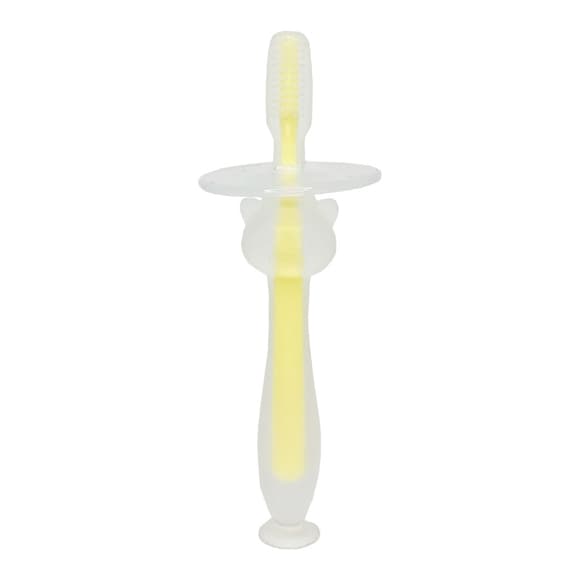 Силіконова зубна щітка Mumlove MGZ-0707(Yellow) з обмежувачем