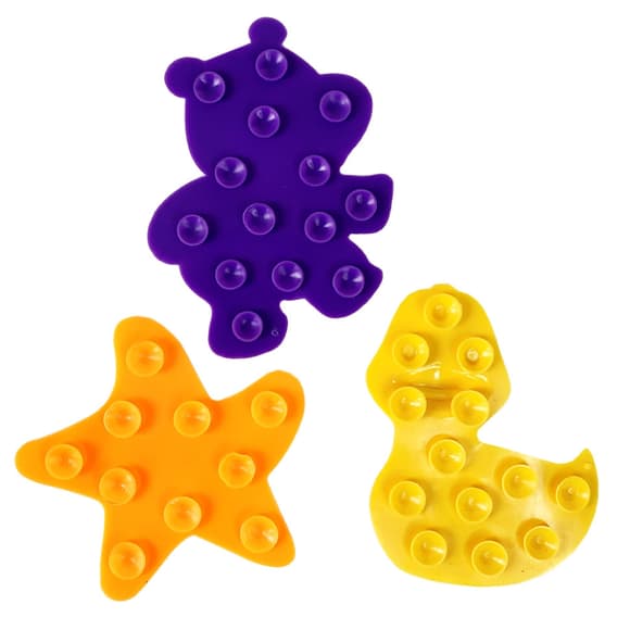 Набор ковриков для купания "Уточка, звезда, бегемот" MGZ-0902-1 на присосках