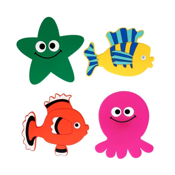 На бір міні-килимків для ванної Морські тварини MGZ-0910 з присоскою