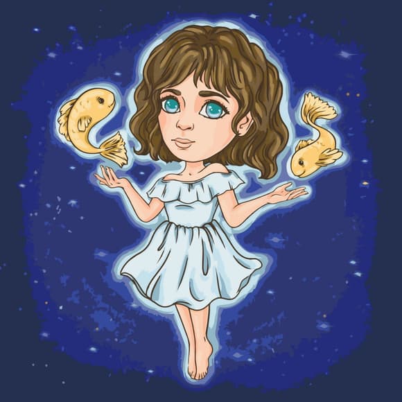 Картина по номерам "Знаки зодиака. Рыбы" ©VIKTORIA.GRO.ART 10099-AC 40х40 см