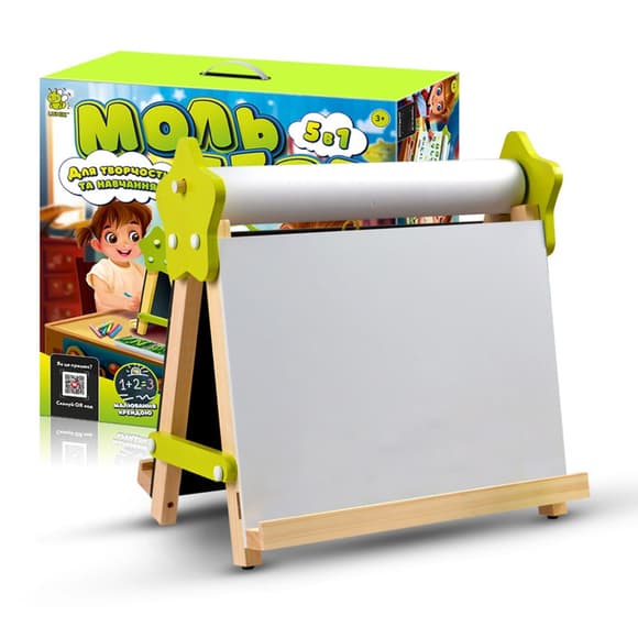 Мольберт дитячий настільний Двосторонній "5 в 1" Lumik LMA5N