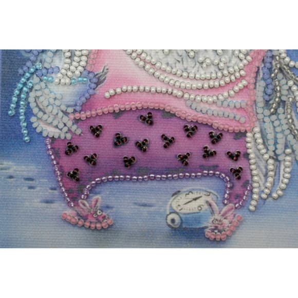 Набір для вишивання бісером "Сова з будильником" AM-102 15х15 см