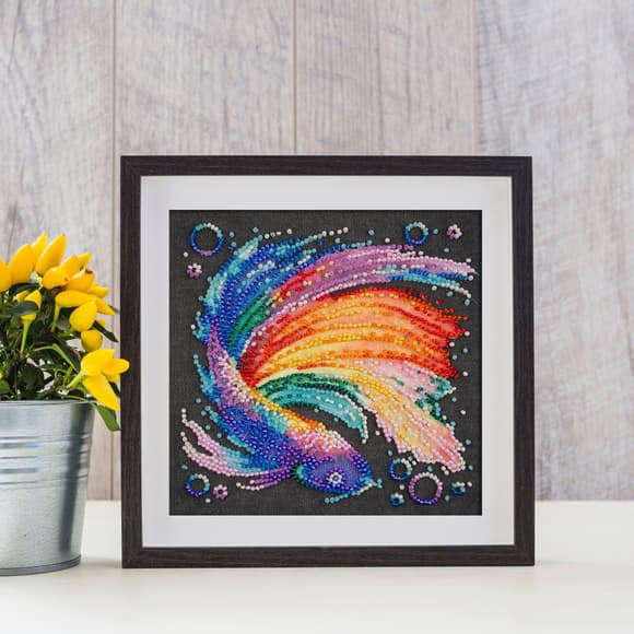 Набор для вышивки бисером "Разноцветный" AM-245 15х15 см