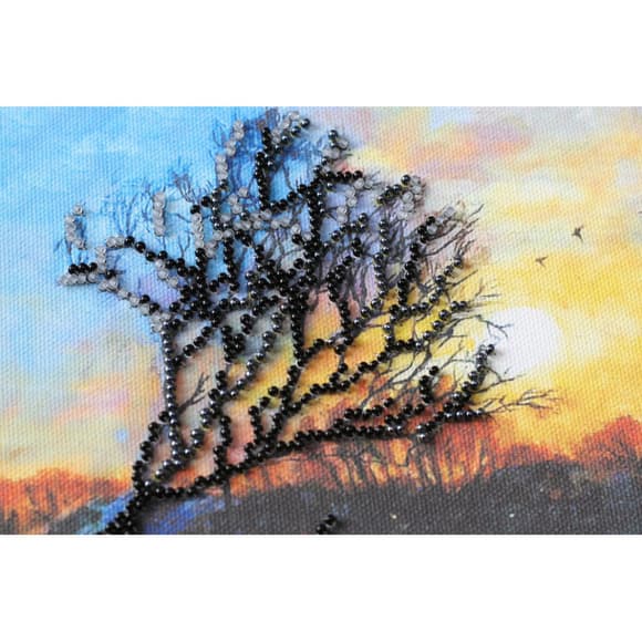 Набор-миди для вышивки бисером "Заря вечерняя" AMB-018 20х20 см