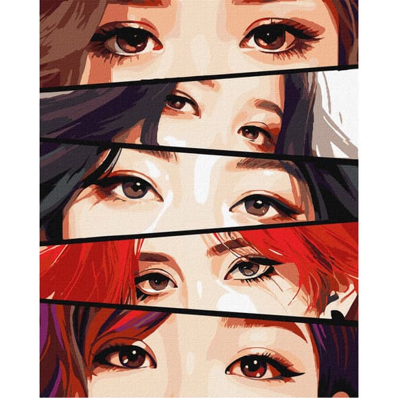 Картина за номерами "Чарівні очі" KHO8400 40х50см                                                 