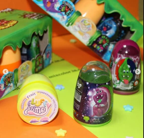 Вязкая масса "3 в 1" Magnetic Slime, "Fluffy Slime", "Crazy Slime Fluoric" SLM-14-01U цвета в ассортименте