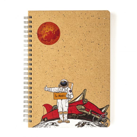 Блокнот "Пригоди" еко крафт-картон 11105-KR на пружині 60 сторінок