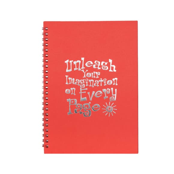 Скетчбук "Дай волю своему воображению" 13102-KR с красными листами, А5, на спирали