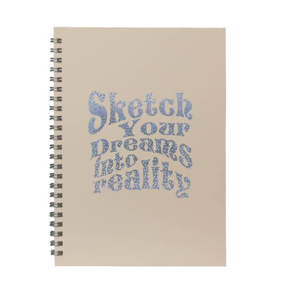 Скетчбук "Втілюй свої мрії" 13103-KR з кремовими листами, А5, на спіралі