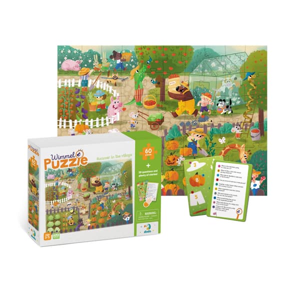 Детский Виммельпазл "Лето в деревне" 300558, 60 элементов