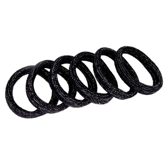 Резинки для волосся Чорна з блиском-2 0307-1113-2, 50 шт