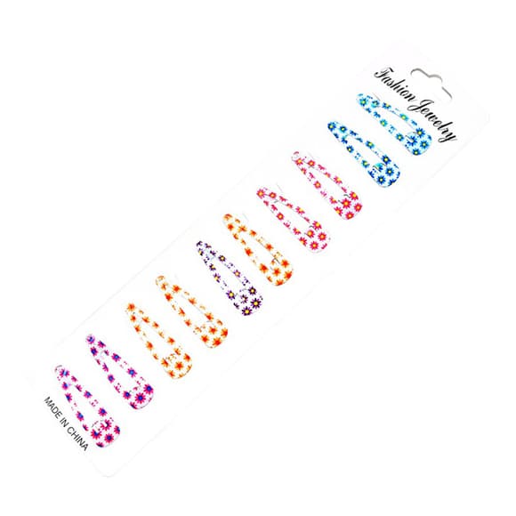 Затискач дитячий для волосся "Ромашка" 1200-049, 10 пар