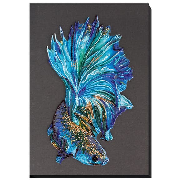 Набор для вышивки бисером "Синее золото" AB-746 на натуральном холсте