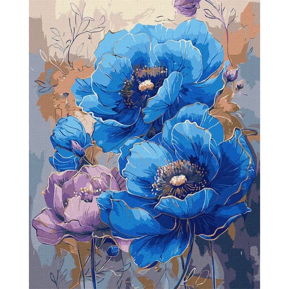 Картина по номерам "Симфония цветов" KHO3275 с красками металлик 40х50см