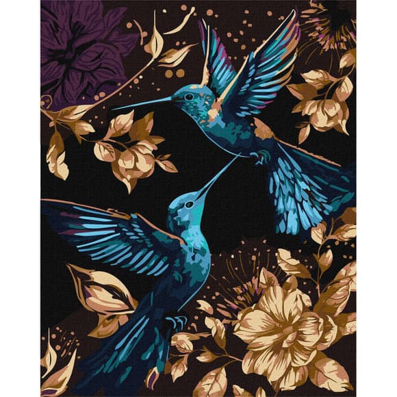 Картина по номерам "Танец в воздухе" KHO6592 с красками металлик extra 40х50см