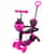 Самокат детский 3-х колесный Scooter Children's SC2501(Pink) 3в1 светящиеся колеса, розовый