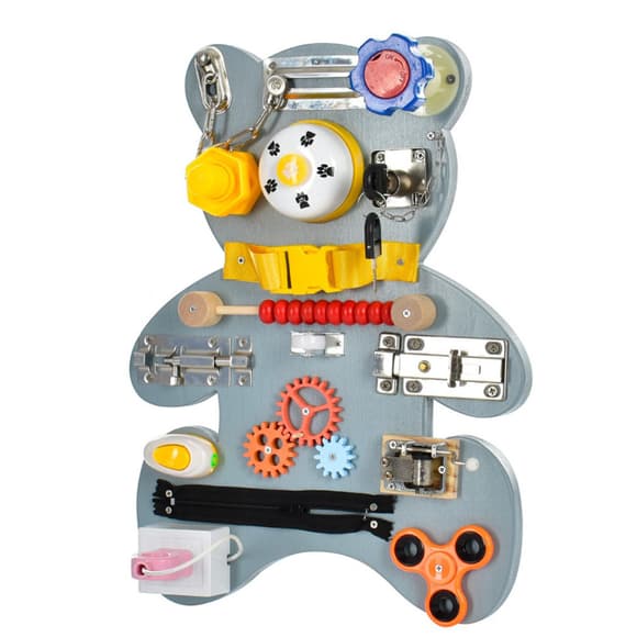 УЦІНКА! Дерев'яна іграшка Бізіборд "Ведмедик" Bambi MD 1751-UC