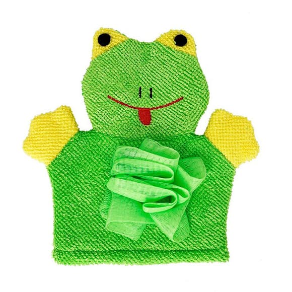 Мочалка-перчатка для купания малышей MGZ-0911(Green) Лягушка