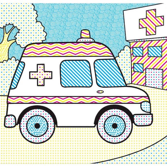 Водные раскраски Волшебная раскраска Машинки 757159, 4 картинки