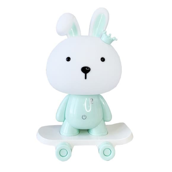 Ночник детский «Зайчик на скейте» MGZ-1407(Blue) питание от USB