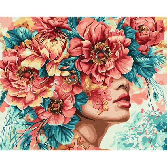 Картина по номерам "Романтика цветов" KHO8445 40х50 см