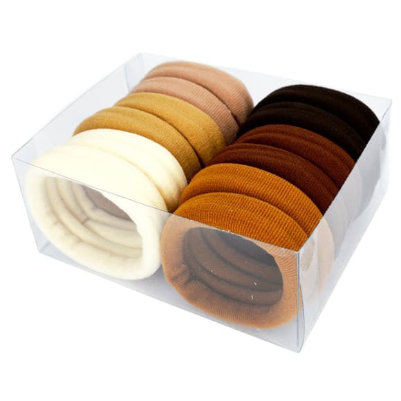 Дитячі р езинки для волосся 0307-1111-1 коричневі 6 пар